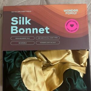 Emerald Green Real Silk Bonnet for sleeping